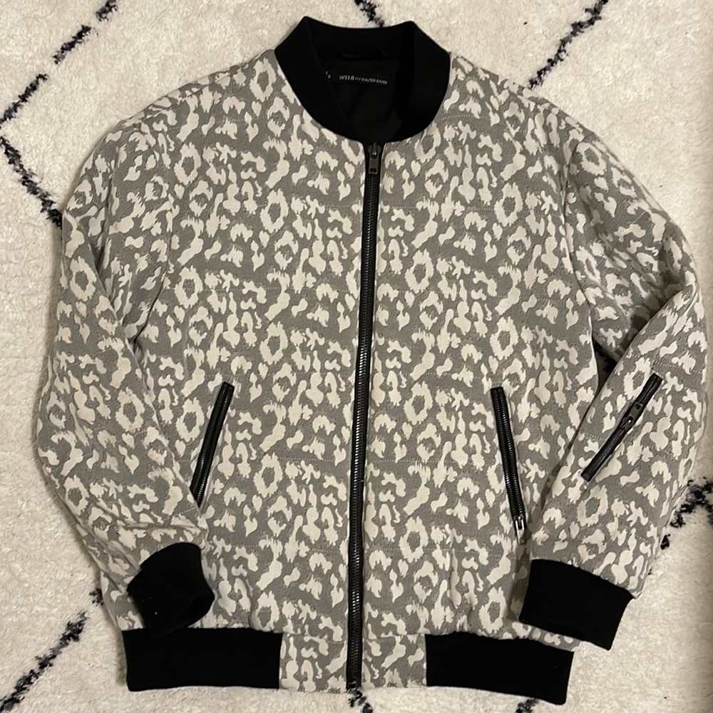 W118 Walter Baker Leopard Bomber Jacket